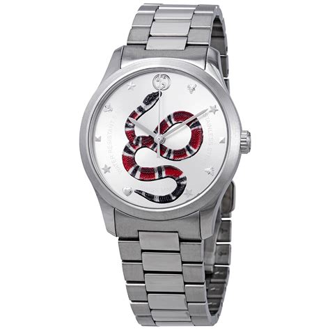 gucci silver bee watch|gucci timeless snake watch.